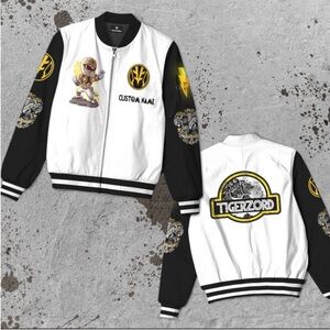 Power Rangers Black and White Bomber Jacket